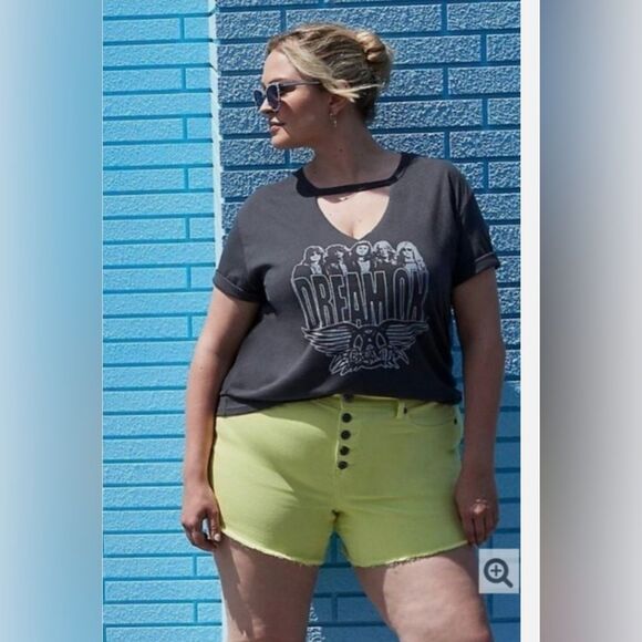 Torrid 5" High-Rise Midi Vintage Stretch Neon Shortie Shorts - Picture 9 of 15